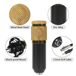 Microfone de Estúdio Condensador para Canto, Conjunto BM800+V8S Placa de Som, Conjunto BM800+V8 Placa de Som