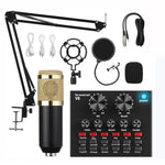 Microfone de Estúdio Condensador para Canto, Conjunto BM800+V8S Placa de Som, Conjunto BM800+V8 Placa de Som