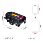 Bolsa de Quadro Frontal para Bicicleta WILD MAN MS66 1,2L com Carcaça Rígida EVA, Bolsa para Telemóvel com Ecrã Tátil, MS66