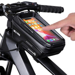 Bolsa de Quadro Frontal para Bicicleta WILD MAN MS66 1,2L com Carcaça Rígida EVA, Bolsa para Telemóvel com Ecrã Tátil, MS66