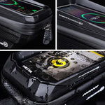 Bolsa de Quadro Frontal para Bicicleta WILD MAN MS66 1,2L com Carcaça Rígida EVA, Bolsa para Telemóvel com Ecrã Tátil, MS66