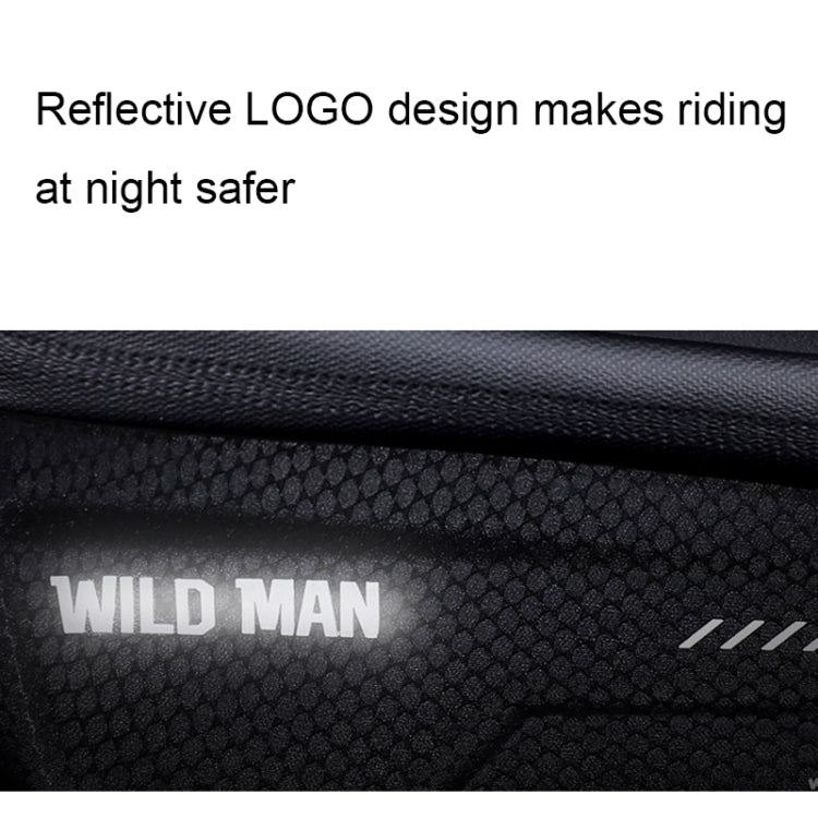 Bolsa de Quadro Frontal para Bicicleta WILD MAN MS66 1,2L com Carcaça Rígida EVA, Bolsa para Telemóvel com Ecrã Tátil, MS66
