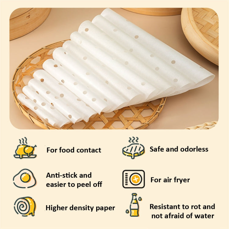 100pcs /Pack Papel para Vaporizador Descartável Antiaderente e Resistente a Gordura, Redondo para Fritadeira de Ar, 6 Polegadas (15,2cm), 7 Polegadas (17,78cm), 8 Polegadas (20,3cm), 9 Polegadas (22,86cm)