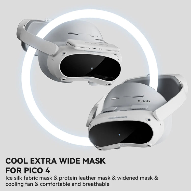 Almofada Protetora para Rosto de Óculos VR Hibloks para PICO 4 com Ventoinha, 1 unidade PU Algodão, 2 unidades PU Algodão, 1 unidade Seda Gelada, 2 unidades Seda Gelada