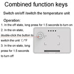 Household Indoor Mini Electronic Temperature And Humidity Meter With Stand, Rectangle