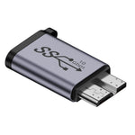 Adaptador macho Micro B Conversor de interface para caixa HDD USB Link, transferência USB fêmea, transferência Type-C fêmea, transferência USB macho, transferência Type-C macho