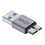 Adaptador macho Micro B Conversor de interface para caixa HDD USB Link, transferência USB fêmea, transferência Type-C fêmea, transferência USB macho, transferência Type-C macho