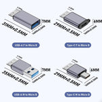 Adaptador macho Micro B Conversor de interface para caixa HDD USB Link, transferência USB fêmea, transferência Type-C fêmea, transferência USB macho, transferência Type-C macho