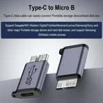 Adaptador macho Micro B Conversor de interface para caixa HDD USB Link, transferência USB fêmea, transferência Type-C fêmea, transferência USB macho, transferência Type-C macho