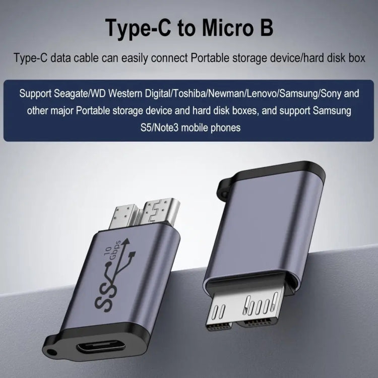 Adaptador macho Micro B Conversor de interface para caixa HDD USB Link, transferência USB fêmea, transferência Type-C fêmea, transferência USB macho, transferência Type-C macho