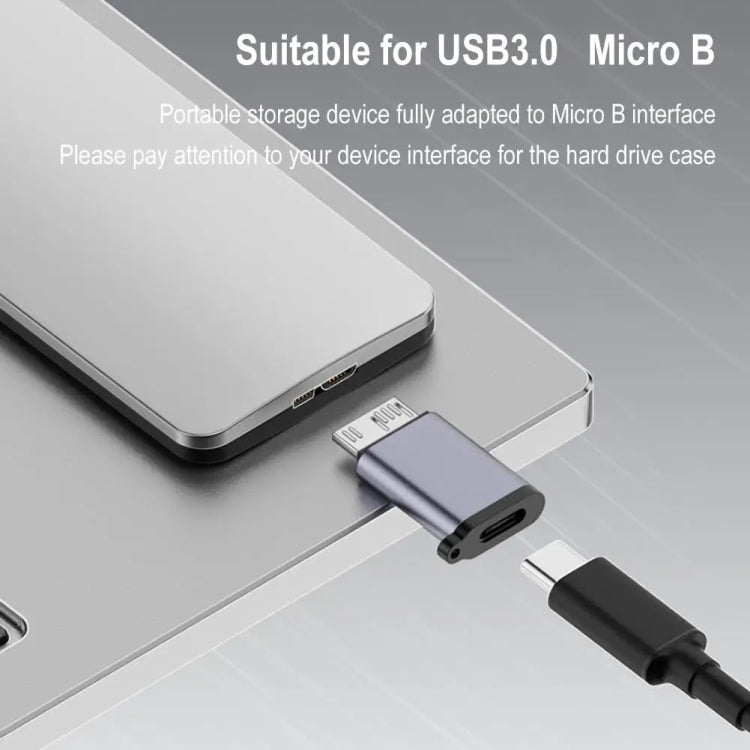 Adaptador macho Micro B Conversor de interface para caixa HDD USB Link, transferência USB fêmea, transferência Type-C fêmea, transferência USB macho, transferência Type-C macho