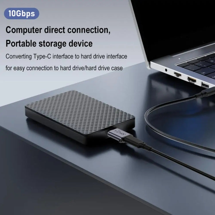 Adaptador macho Micro B Conversor de interface para caixa HDD USB Link, transferência USB fêmea, transferência Type-C fêmea, transferência USB macho, transferência Type-C macho
