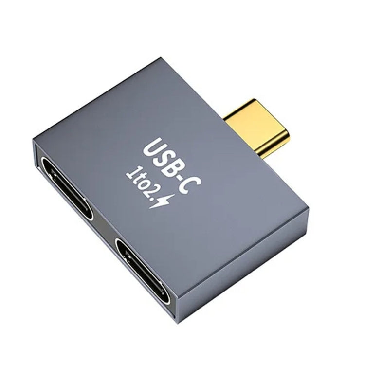 Estação de ancoragem Type-C Porta de carregamento e dados Adaptador de energia, 2 x Type-C fêmea para 2 x Type-C macho, 2 x Type-C fêmea para Type-C macho