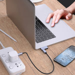 Estação de ancoragem Type-C Porta de carregamento e dados Adaptador de energia, 2 x Type-C fêmea para 2 x Type-C macho, 2 x Type-C fêmea para Type-C macho