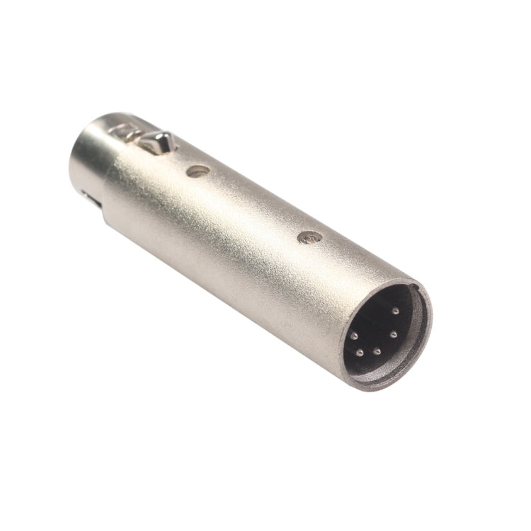 Adaptador XLR de Sinal DMX com Lâmpada, XLR Fêmea de 3 Pinos Grande em Liga de Zinco para XLR Macho de 5 Pinos