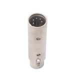 Adaptador XLR de Sinal DMX com Lâmpada, XLR Fêmea de 3 Pinos Grande em Liga de Zinco para XLR Macho de 5 Pinos