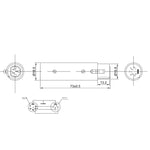 Adaptador XLR de Sinal DMX com Lâmpada, XLR Fêmea de 3 Pinos Grande em Liga de Zinco para XLR Macho de 5 Pinos