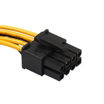 Cabo de transferência de energia para placa-mãe de computador com conector fêmea de 8 pinos para dupla SATA de 15 pinos, GPU em cobre maciço, 0.2m
