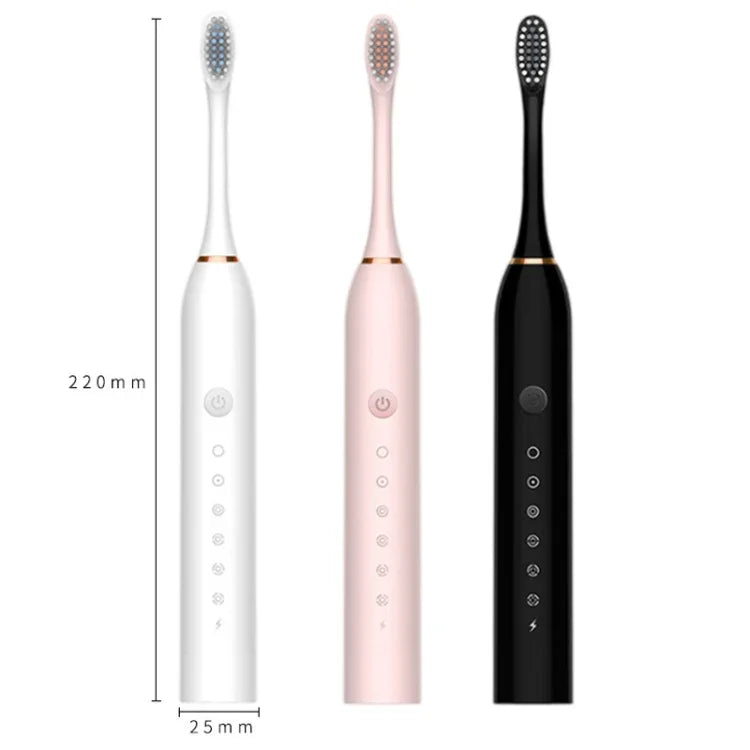 Escovas Dentais Elétricas Recarregáveis com Cerdas Ultrassónicas Suaves, Flosser com 6 Níveis e 4 Escovas