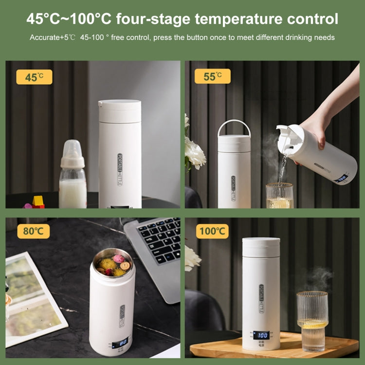 Copo Elétrico de Aquecimento 300W 500ml, Chaleira Inteligente com Controlo de Temperatura, Plugue SUS304 EUA, SUS316 EUA, SUS304 Reino Unido, SUS316 Reino Unido, SUS304 UE, SUS316 UE