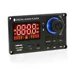 Amplificador de Potência com Ecrã a Cores 100W 12V TPA3116 Placa Decodificadora Bluetooth com Gravação de Chamadas, Comando à Distância de Silicone, Comando à Distância Pequeno de Silicone, Comando à Distância Pequeno