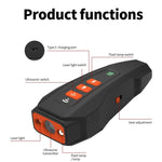 Dispositivo de Treino para Cães com Luz LED Intermitente e Ultrassónico Portátil, Conversão de Frequência, Preto+Laranja, Cinzento Escuro, Cinzento+Laranja