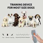 Dispositivo de Treino para Cães com Luz LED Intermitente e Ultrassónico Portátil, Conversão de Frequência, Preto+Laranja, Cinzento Escuro, Cinzento+Laranja