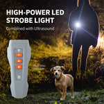 Dispositivo de Treino para Cães com Luz LED Intermitente e Ultrassónico Portátil, Conversão de Frequência, Preto+Laranja, Cinzento Escuro, Cinzento+Laranja
