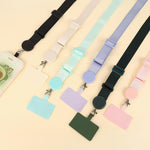 Cordão de Pescoço Anti-perda para Telemóvel com Corrente Destacável, Preto, Roxo, Bege