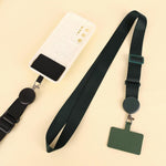 Cordão de Pescoço Anti-perda para Telemóvel com Corrente Destacável, Preto, Roxo, Bege