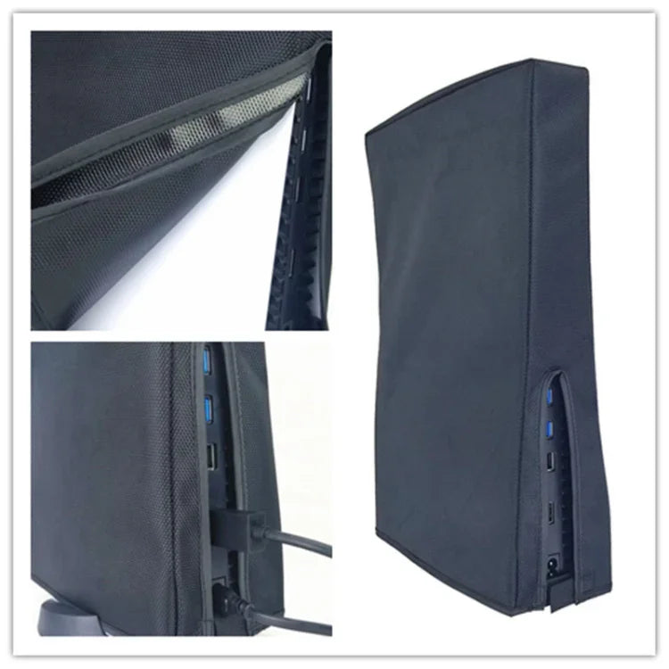 Capa Protetora Anti-Pó para PS5 Slim Disco & Digital, Cinzento Vertical, Preto Vertical, Cinzento Horizontal, Preto Horizontal