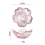 5pcs /Conjunto Prato de Vidro com Estampa de Flor de Cerejeira, Prato Pequeno para Molho, Rosa
