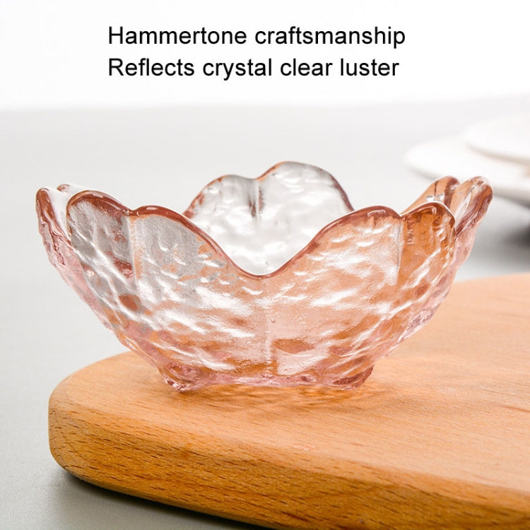 5pcs /Conjunto Prato de Vidro com Estampa de Flor de Cerejeira, Prato Pequeno para Molho, Rosa