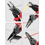 Kit de Alicates com Cabeças Intercambiáveis 5 em 1 para Reparação Geral, Vermelho Preto, Branco Castanho