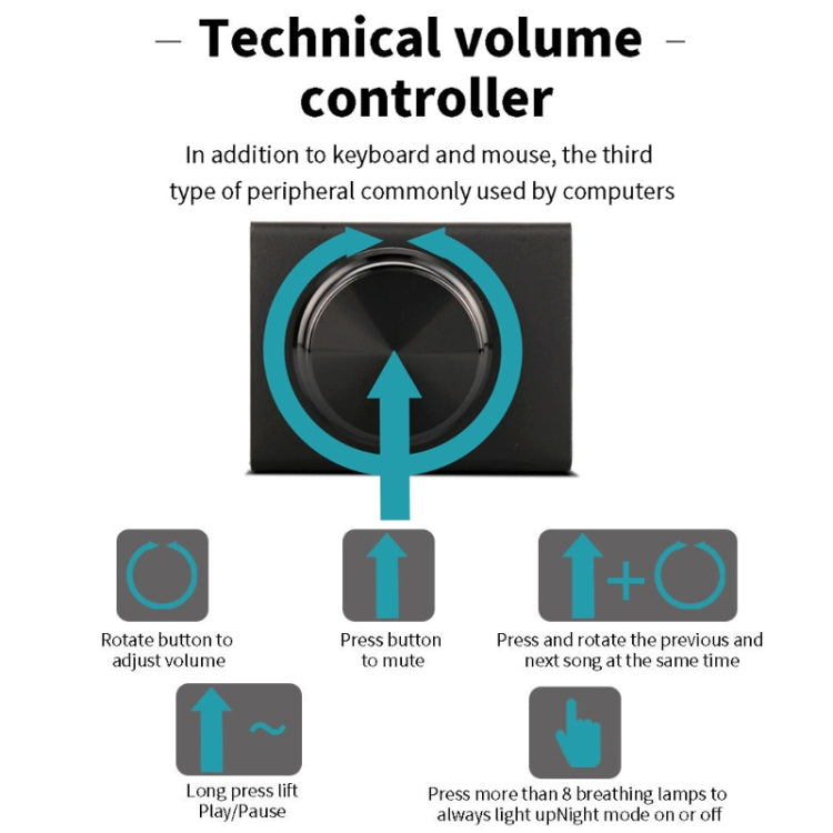 Mini interruptor periférico para PC Ajustador de volume com fio, VC1