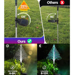 Luz Solar para Árvore de Natal, Iluminação de Ambiente Exterior, Lâmpada Decorativa Resistente à Água para Festival, Estrela Lua Transparente