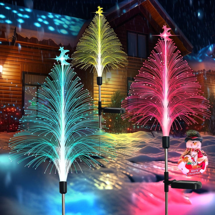 Luz Solar para Árvore de Natal, Iluminação de Ambiente Exterior, Lâmpada Decorativa Resistente à Água para Festival, Estrela Lua Transparente