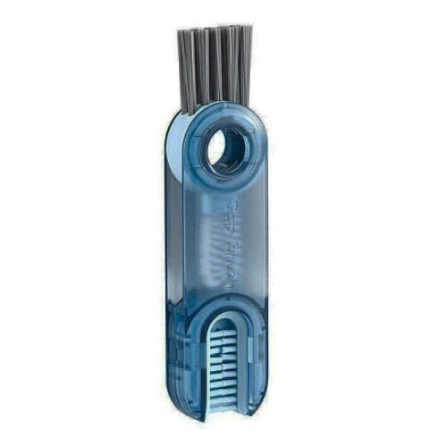 Escova de Limpeza 3 em 1 para Tampa de Copo em Forma de U, Limpador de Ranhuras para Garrafa de Água, Azul B, Verde B