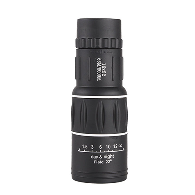 Telescópio Monocular de Observação de Pássaros ao Ar Livre 16x52 de Alta Definição, Prisma 16x52, Filme Verde 16x52, 16x52 sem Bolsa, 16x52 com Clipe+Tripé