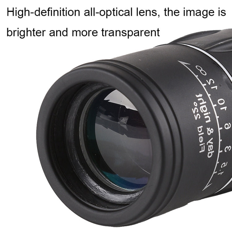 Telescópio Monocular de Observação de Pássaros ao Ar Livre 16x52 de Alta Definição, Prisma 16x52, Filme Verde 16x52, 16x52 sem Bolsa, 16x52 com Clipe+Tripé