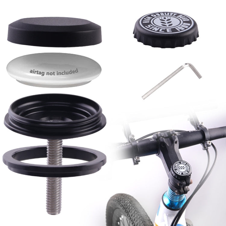 Para AirTag 2ª Geração / AirTag 1ª Geração Estojo para Rastreador Suporte Oculto para Auriculares de Bicicleta Suporte Antirroubo para Bicicleta, Redondo, Tampa de Cerveja