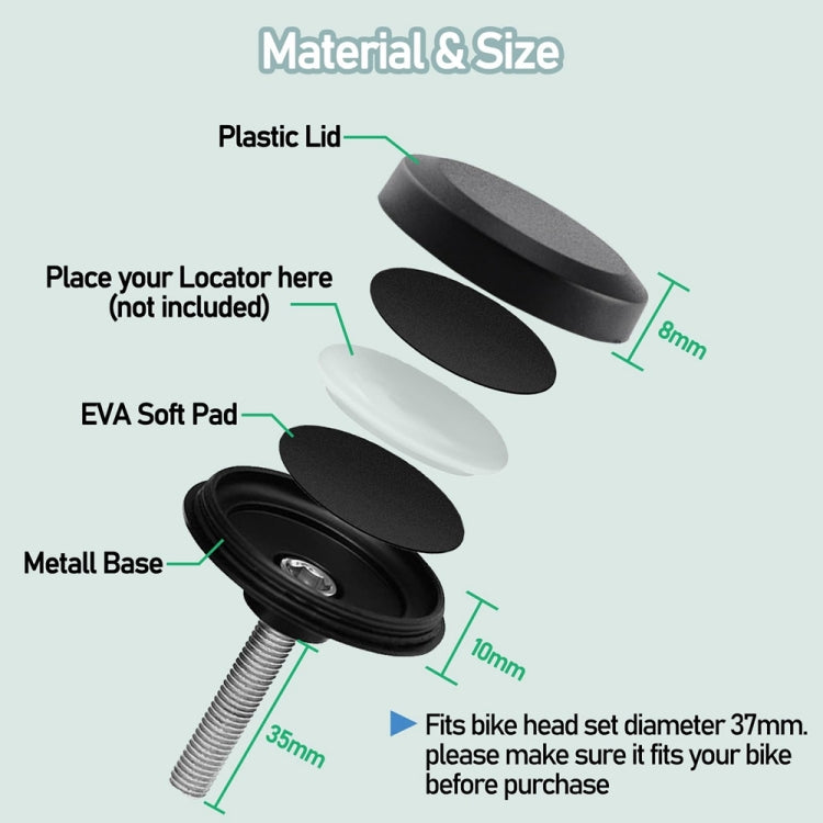 Para AirTag 2ª Geração / AirTag 1ª Geração Estojo para Rastreador Suporte Oculto para Auriculares de Bicicleta Suporte Antirroubo para Bicicleta, Redondo, Tampa de Cerveja