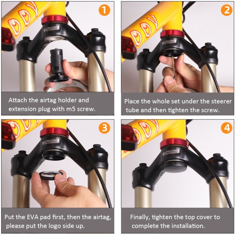 Para AirTag 2ª Geração / AirTag 1ª Geração Suporte Oculto para Bicicleta Suporte GPS Antirroubo para Garfo Frontal da Bicicleta, Estilo 1, Estilo 2