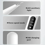 Escalador Dentário Elétrico Ultrassónico para Limpeza de Placa e Remoção de Tártaro com Luz LED, Pacote A, Pacote B, Pacote A com Acessórios, Pacote B com Acessórios