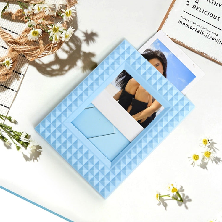 Mini moldura vertical para cartão fotográfico de celebridade, 3 polegadas com rebites coloridos