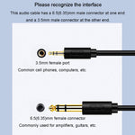 Cabo de Áudio JINGHUA 3,5mm para 6,5mm Amplificador Guitarra 6,35mm, 0,5m, 1,5m, 3m, 5m