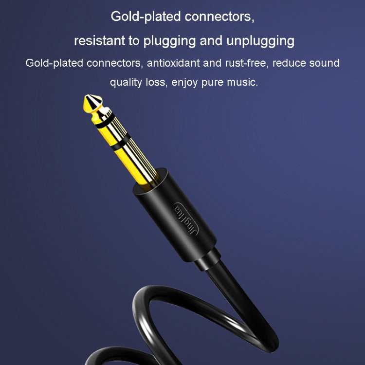 Cabo de Áudio JINGHUA 3,5mm para 6,5mm Amplificador Guitarra 6,35mm, 0,5m, 1,5m, 3m, 5m