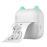 Impressora Térmica Fotográfica Bluetooth Portátil Mini M5 Cartoon, Azul, Rosa