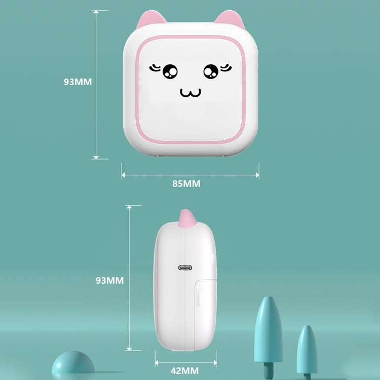 Impressora Térmica Fotográfica Bluetooth Portátil Mini M5 Cartoon, Azul, Rosa