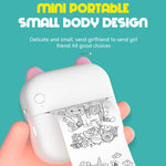 Impressora Térmica Fotográfica Bluetooth Portátil Mini M5 Cartoon, Azul, Rosa